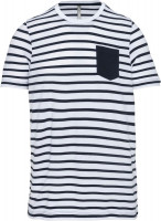 Striped Weiß / Marine